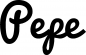 Preview: Pepe - Schriftzug aus Eichenholz