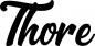 Preview: Thore - Schriftzug aus Eichenholz