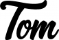 Preview: Tom - Schriftzug aus Eichenholz