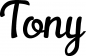 Preview: Tony - Schriftzug aus Eichenholz