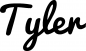 Preview: Tyler - Schriftzug aus Eichenholz