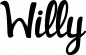 Preview: Willy - Schriftzug aus Eichenholz