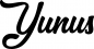 Preview: Yunus - Schriftzug aus Eichenholz