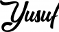 Preview: Yusuf - Schriftzug aus Eichenholz