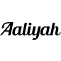 Preview: Aaliyah - Schriftzug aus Birke-Sperrholz