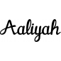Preview: Aaliyah - Schriftzug aus Birke-Sperrholz