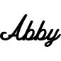 Preview: Abby - Schriftzug aus Birke-Sperrholz