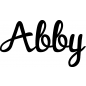 Preview: Abby - Schriftzug aus Birke-Sperrholz