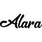 Preview: Alara - Schriftzug aus Birke-Sperrholz