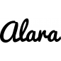 Preview: Alara - Schriftzug aus Birke-Sperrholz