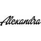 Preview: Alexandra - Schriftzug aus Birke-Sperrholz