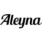 Preview: Aleyna - Schriftzug aus Birke-Sperrholz