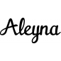 Preview: Aleyna - Schriftzug aus Birke-Sperrholz