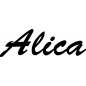 Preview: Alica - Schriftzug aus Birke-Sperrholz