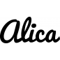 Preview: Alica - Schriftzug aus Birke-Sperrholz