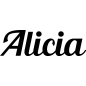 Preview: Alicia - Schriftzug aus Birke-Sperrholz