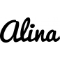 Preview: Alina - Schriftzug aus Birke-Sperrholz