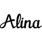 Preview: Alina - Schriftzug aus Birke-Sperrholz
