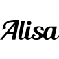 Preview: Alisa - Schriftzug aus Birke-Sperrholz