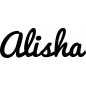 Preview: Alisha - Schriftzug aus Birke-Sperrholz