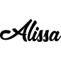 Preview: Alissa - Schriftzug aus Birke-Sperrholz
