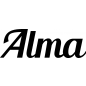 Preview: Alma - Schriftzug aus Birke-Sperrholz
