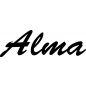 Preview: Alma - Schriftzug aus Birke-Sperrholz