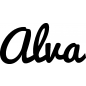 Preview: Alva - Schriftzug aus Birke-Sperrholz