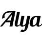 Preview: Alya - Schriftzug aus Birke-Sperrholz