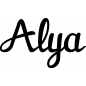 Preview: Alya - Schriftzug aus Birke-Sperrholz