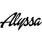 Preview: Alyssa - Schriftzug aus Birke-Sperrholz