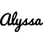 Preview: Alyssa - Schriftzug aus Birke-Sperrholz