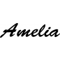 Preview: Amelia - Schriftzug aus Birke-Sperrholz