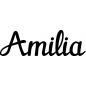 Preview: Amilia - Schriftzug aus Birke-Sperrholz