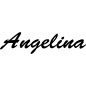 Preview: Angelina - Schriftzug aus Birke-Sperrholz