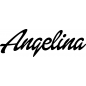 Preview: Angelina - Schriftzug aus Birke-Sperrholz