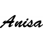 Preview: Anisa - Schriftzug aus Birke-Sperrholz