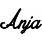 Preview: Anja - Schriftzug aus Birke-Sperrholz