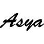 Preview: Asya - Schriftzug aus Birke-Sperrholz
