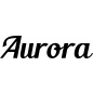 Preview: Aurora - Schriftzug aus Birke-Sperrholz