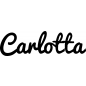 Preview: Carlotta - Schriftzug aus Birke-Sperrholz