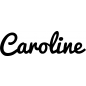 Preview: Caroline - Schriftzug aus Birke-Sperrholz