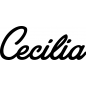 Preview: Cecilia - Schriftzug aus Birke-Sperrholz
