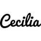 Preview: Cecilia - Schriftzug aus Birke-Sperrholz