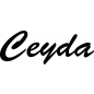 Mobile Preview: Ceyda - Schriftzug aus Birke-Sperrholz