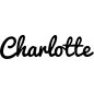 Mobile Preview: Charlotte - Schriftzug aus Birke-Sperrholz