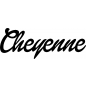Preview: Cheyenne - Schriftzug aus Birke-Sperrholz