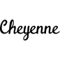 Preview: Cheyenne - Schriftzug aus Birke-Sperrholz