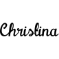Preview: Christina - Schriftzug aus Birke-Sperrholz