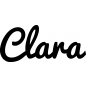 Mobile Preview: Clara - Schriftzug aus Birke-Sperrholz